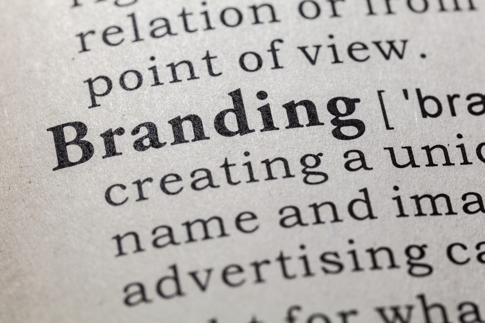 辞書に載った「Branding」の文字
